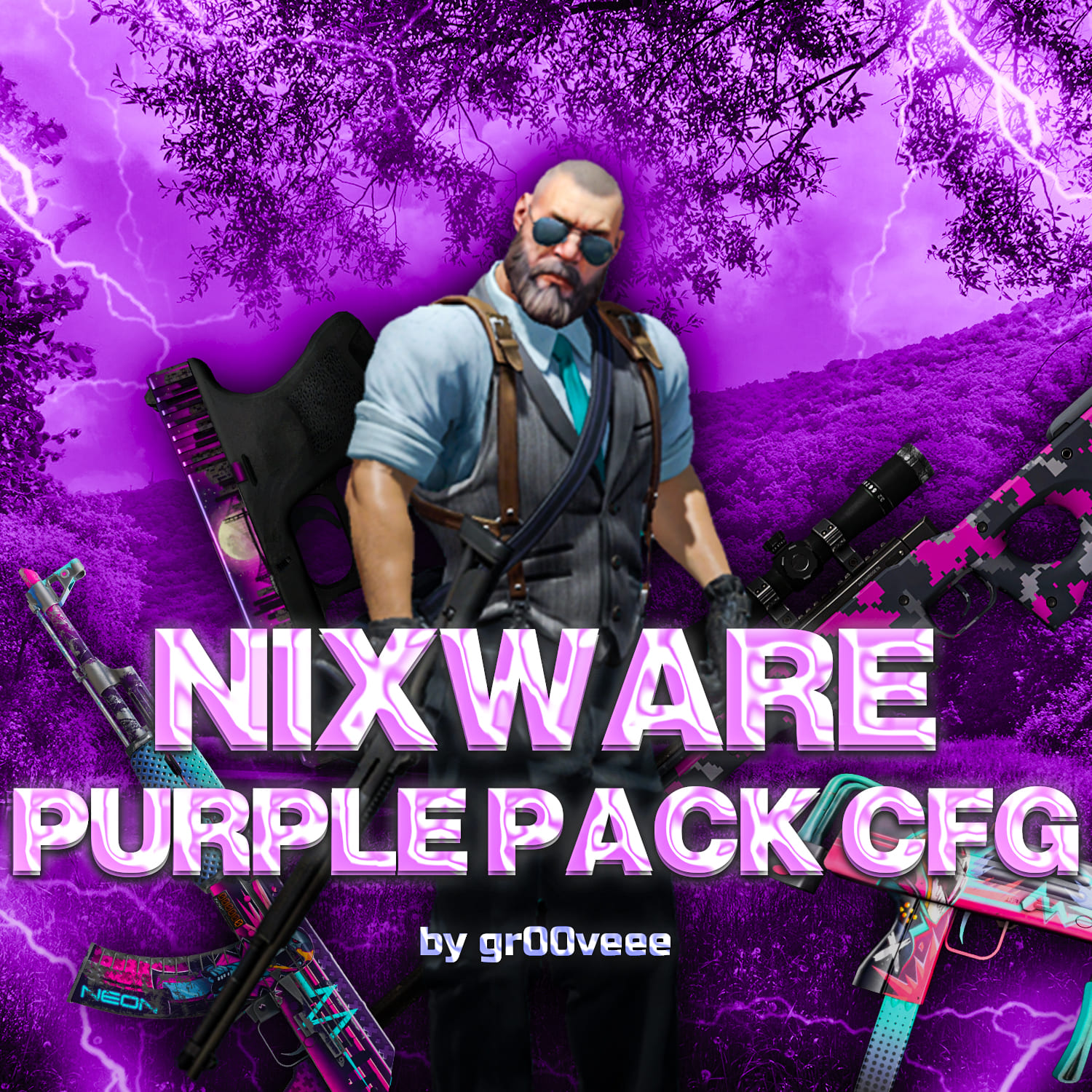 ✨🌸 ПАК КФГ NIXWARE❇️🟣ФИОЛЕТОВЫЕ ЦВЕТА🟣