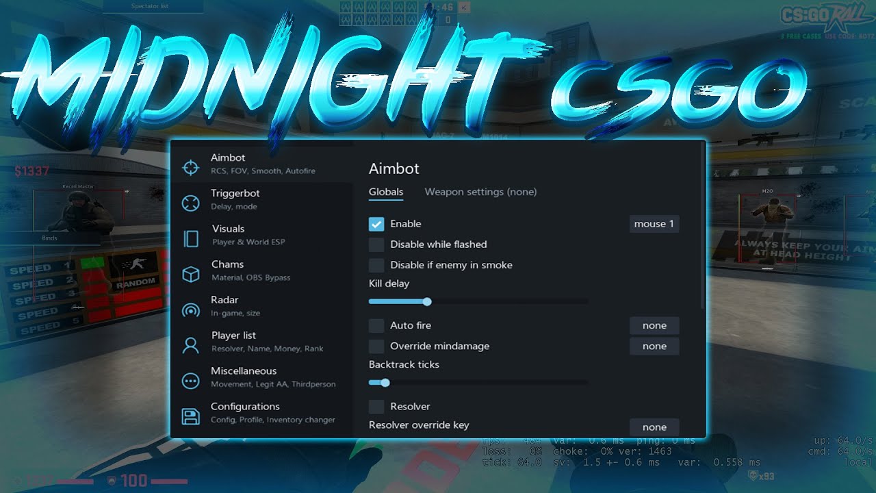⚜️ MIDNIGHT Semirage+LEGIT cfg| NO BAN⚜️
